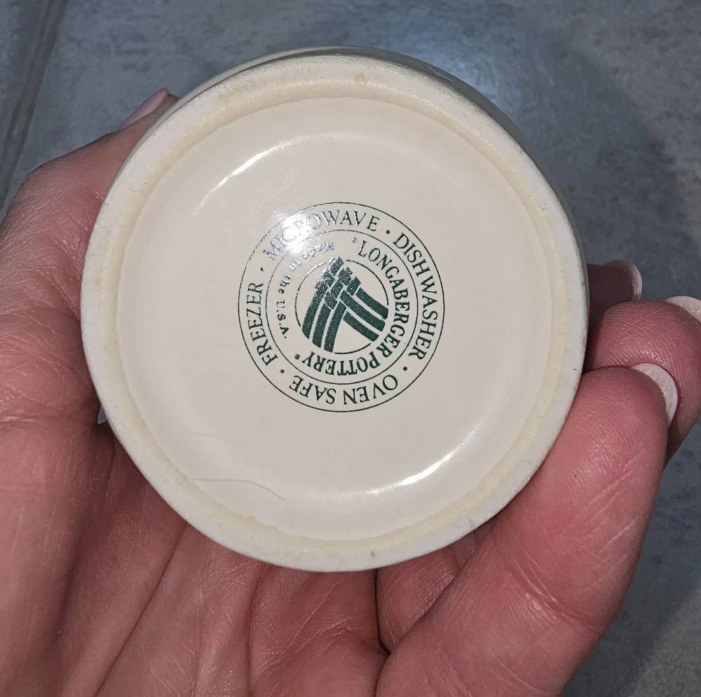 Vintage Longaberger Hunter Green & Ivory Soap Pump Dispenser EUC Cottage Core